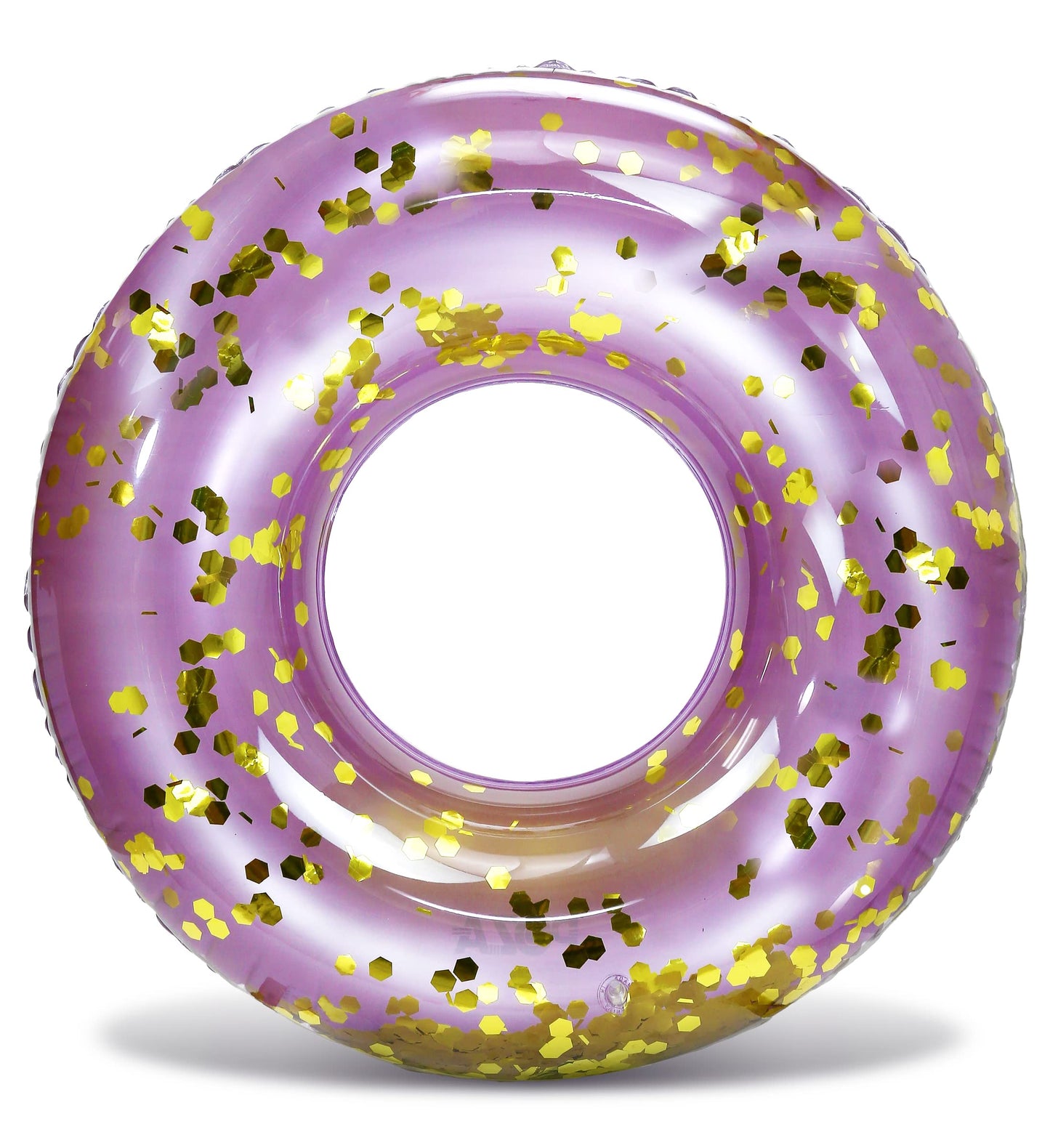 CoTa Global Inflatable Ring Pool Float - Stylish Confetti Pool Float enhanced UV Resistant Swim Tube Floats for mature-themeds and Kids  Heavy Duty Inflatable Pool Rings for Beach  Lake  36 Inch - Purple Gold