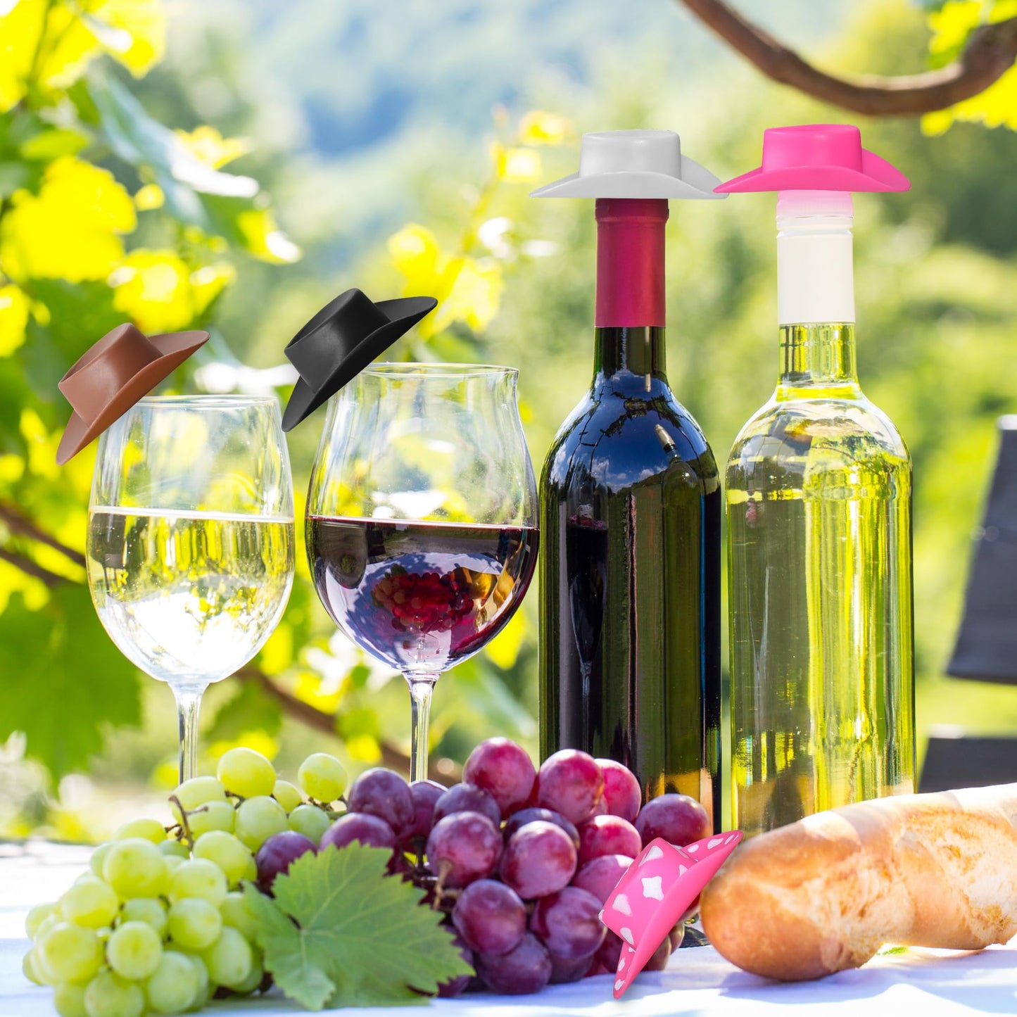 Yuronam 30 Pcs Plastic Mini Western Cowboy Cowgirl Hats Miniature Hats for Crafts,Party,Dollhouse Decoration (White)