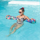 Finduwill 2 Pack Inflatable Swim Pool Noodles - Soft Fabric Covered Large Swim Noodles, Premium Buoyancy For Swimming Floating,
