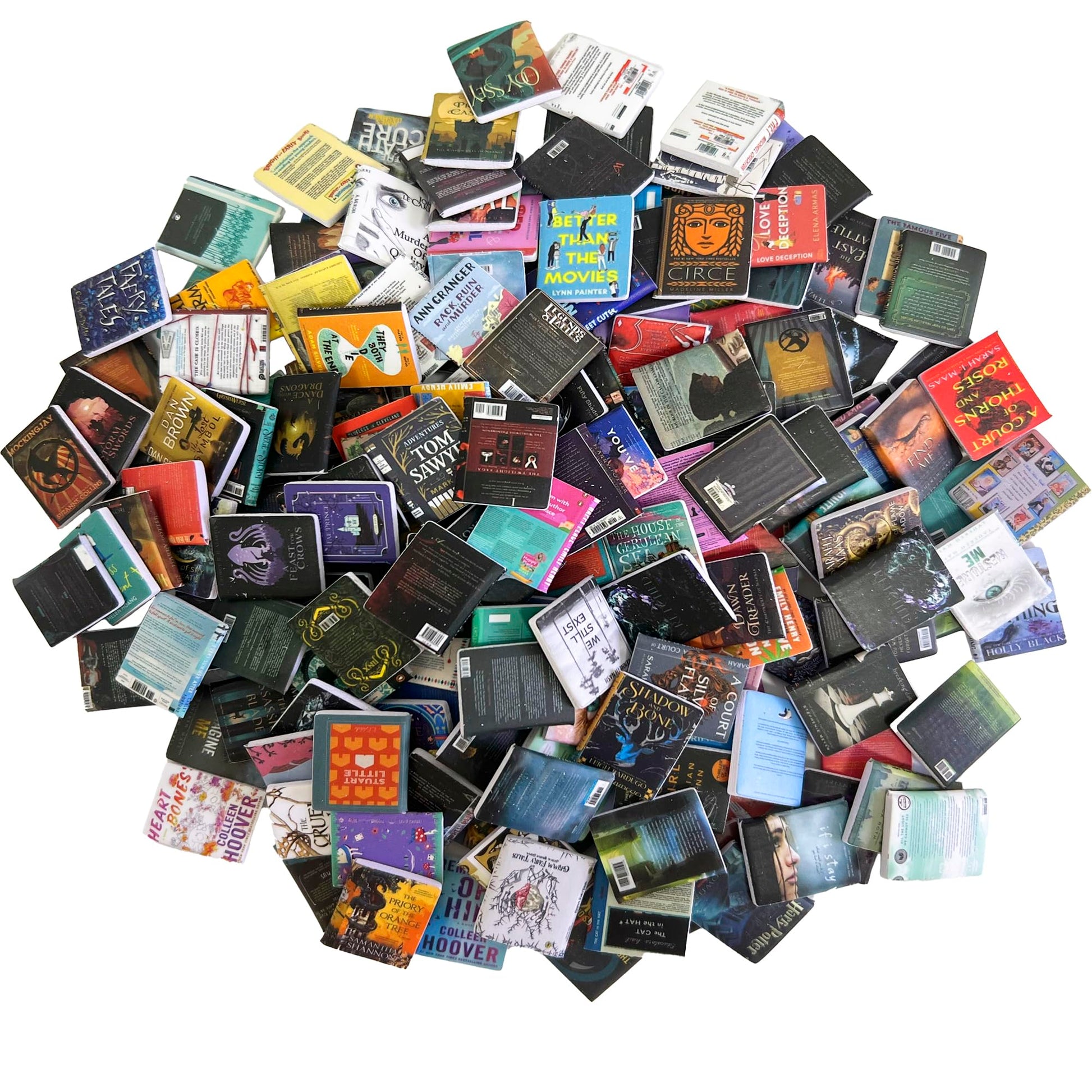 200 PCS Book Miniatures Set, Mini Books for Anxiety Bookshelf, Dollhouse Decor, DIY Crafting, Accessories Mini Miniatures Books