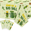 Pickle Party Tablecloths - 3Pcs Kind of a Big Deal Cucumber Birthday Party Table Covers Decorations, Vegetable Themed Rectangula