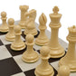 Wholesale Chess Quadruple Weighted Chess Pieces And Vinyl Board - Natural/Black Pieces - Black Board