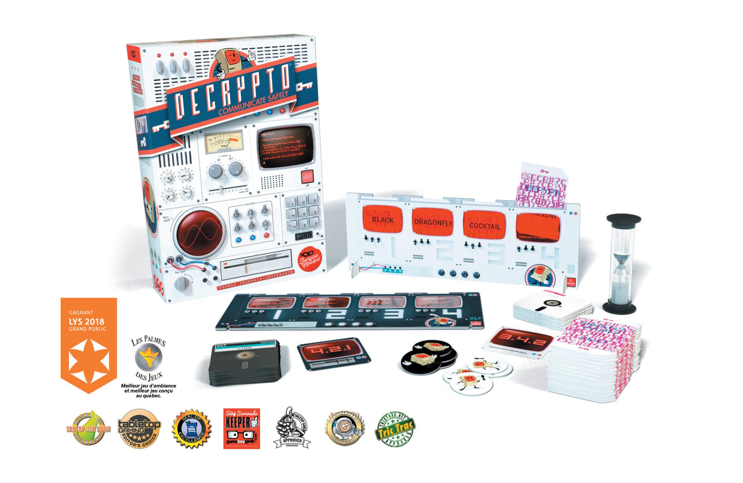 Scorpion Masqué Decrypto Deduction Party Game for Teens & Adults, 3-8 Players, Cardboard, Multicolor, Model DEC01EN
