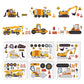 24 Sheets Make Your Own Construction Stickers Make A Face Stickers For Kids Toddlers With Trucks Diy Craft Stickers Kids Truck T