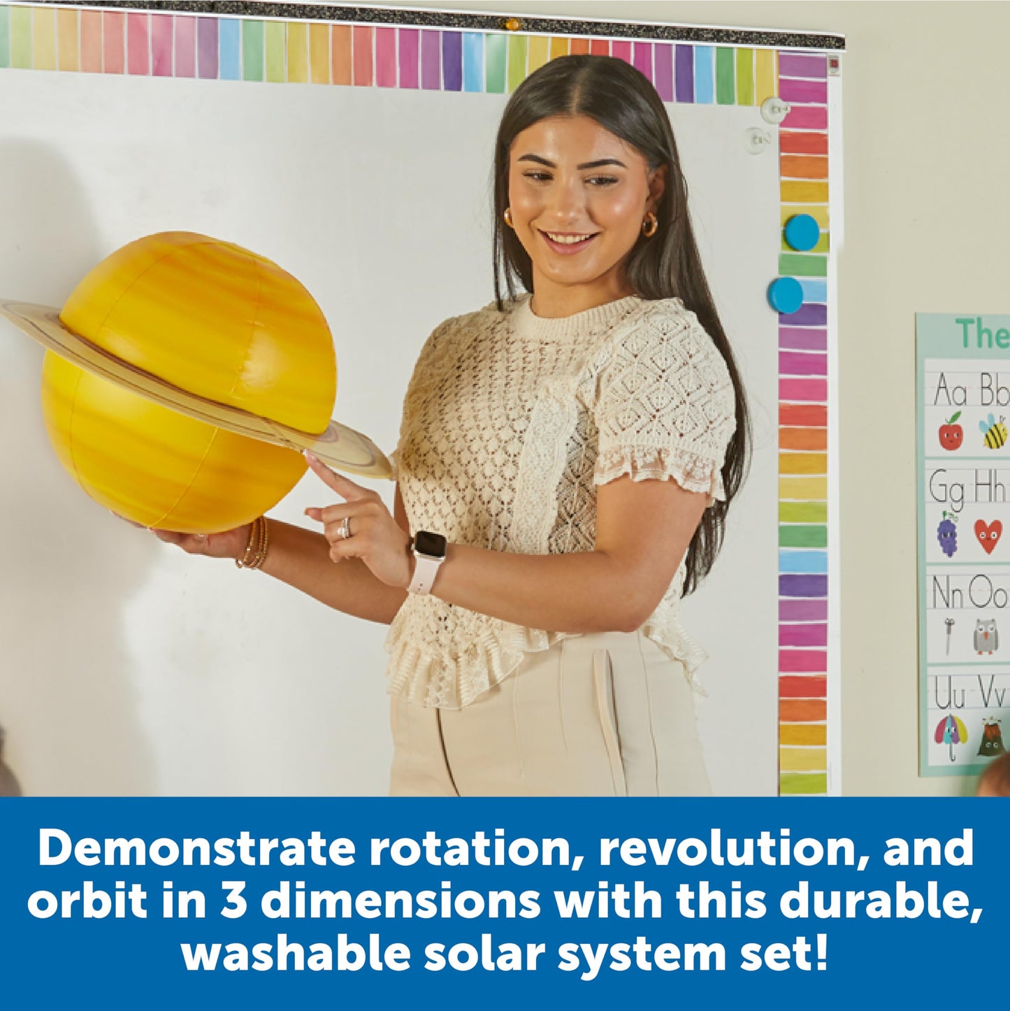 Learning Resources Giant Inflatable Solar System Model - Multicolor Plastic Classroom Tool, Grades K+ (Model LER2434)