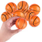 Mini Foam Sports Balls 24 Pack For Kids Adults Mini Baseball Football Basketball Soccer Stress Toy Game Party Decoration (Basket