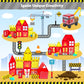 Magnetic Tiles For Kid, Construction Magnet Tiles With Fire Truck & Station, Building, Road, Crane, And Car Toys - Educational T