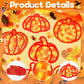 36 Set Fall Pumpkin Suncatchers Crafts for Kids DIY Autumn Window Tissue Paper Crafts Kit Thanksgiving Pumpkin Hanging Decor for