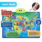 BEST LEARNING i-Poster My USA Map - Interactive Educational Toy for Kids 5-12 Years, Multicolor, Model 4227