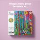 Cross & Glory - Daisy Streets and Rainbow Skies - 1000 Piece Jigsaw Puzzle for Adults | Abstract Cityscape Puzzle | Challenging