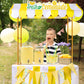 Tioncy Lemonade Stand Kit - 6 Pcs Decor Set with Shelf, Banner, Roof, and Pennant for Outdoor Lemon Themed Parties - Multicolor