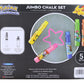 Pokemon Kids Outdoor Sidewalk Chalk Jumbo Chalks Set with Holders