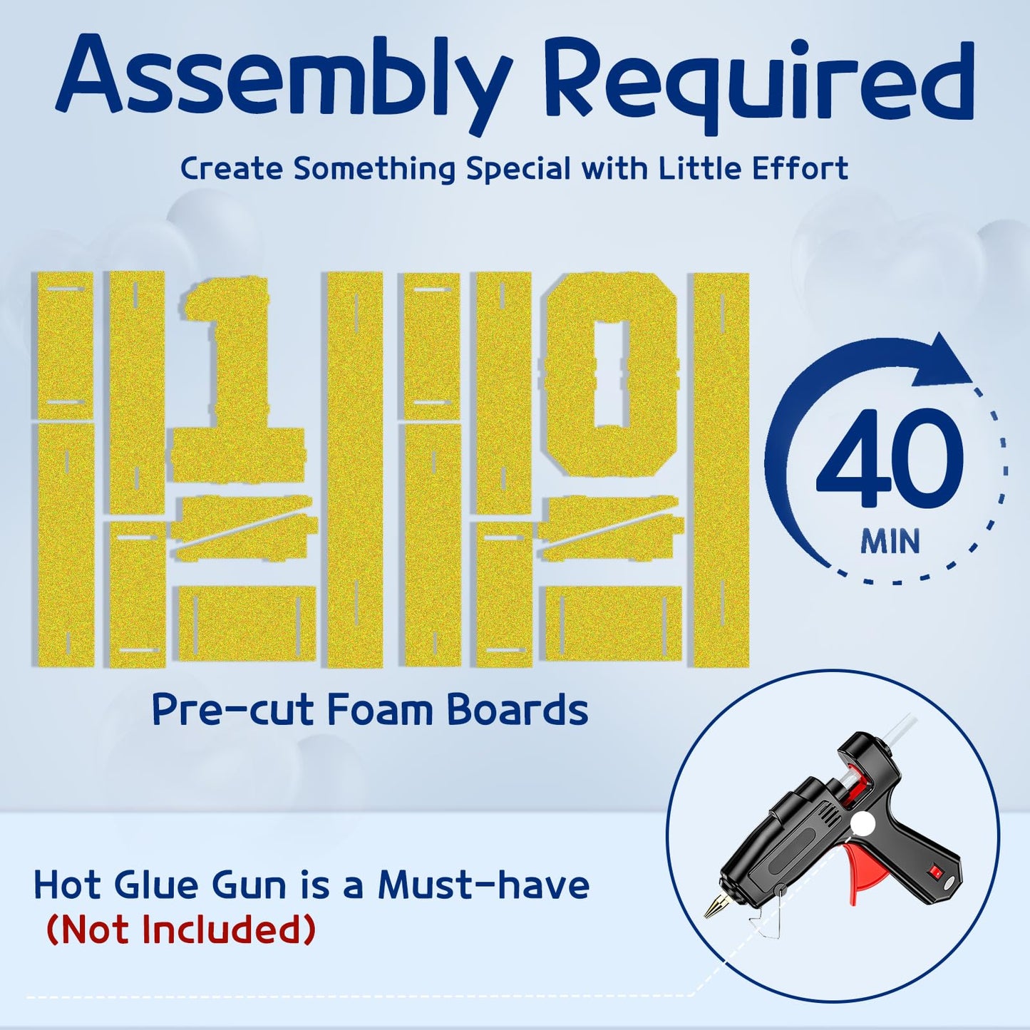 Imprsv Marquee Numbers Gold 10Th-Birthday Decorations: Large 3Ft Light Up Number 10 Birthday Decoration For Boy Girl Ten Year Ol