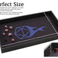 Forged Dice Co. Dice Tray 14' - Double Sided And Removable Neoprene Rolling Dice Mat - For Any Dice Or Board Game, Tabletop Rpgs Like D&D Pathfinder Roleplaying Game Black Tray W/Gray D20 Icon Mat