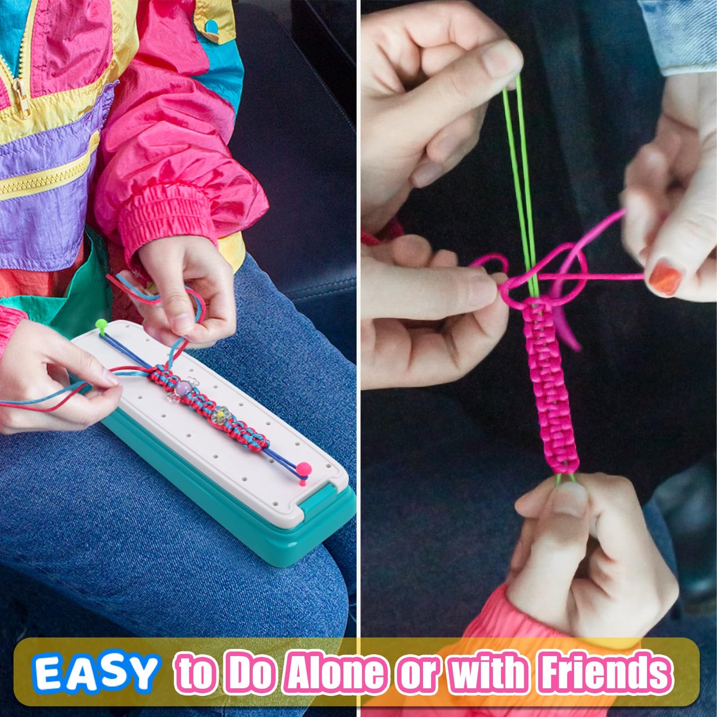 GILI Friendship Bracelet Making Kit for Girls, DIY Craft Toys, Multicolor, Ages 6-12, Model MBK-291