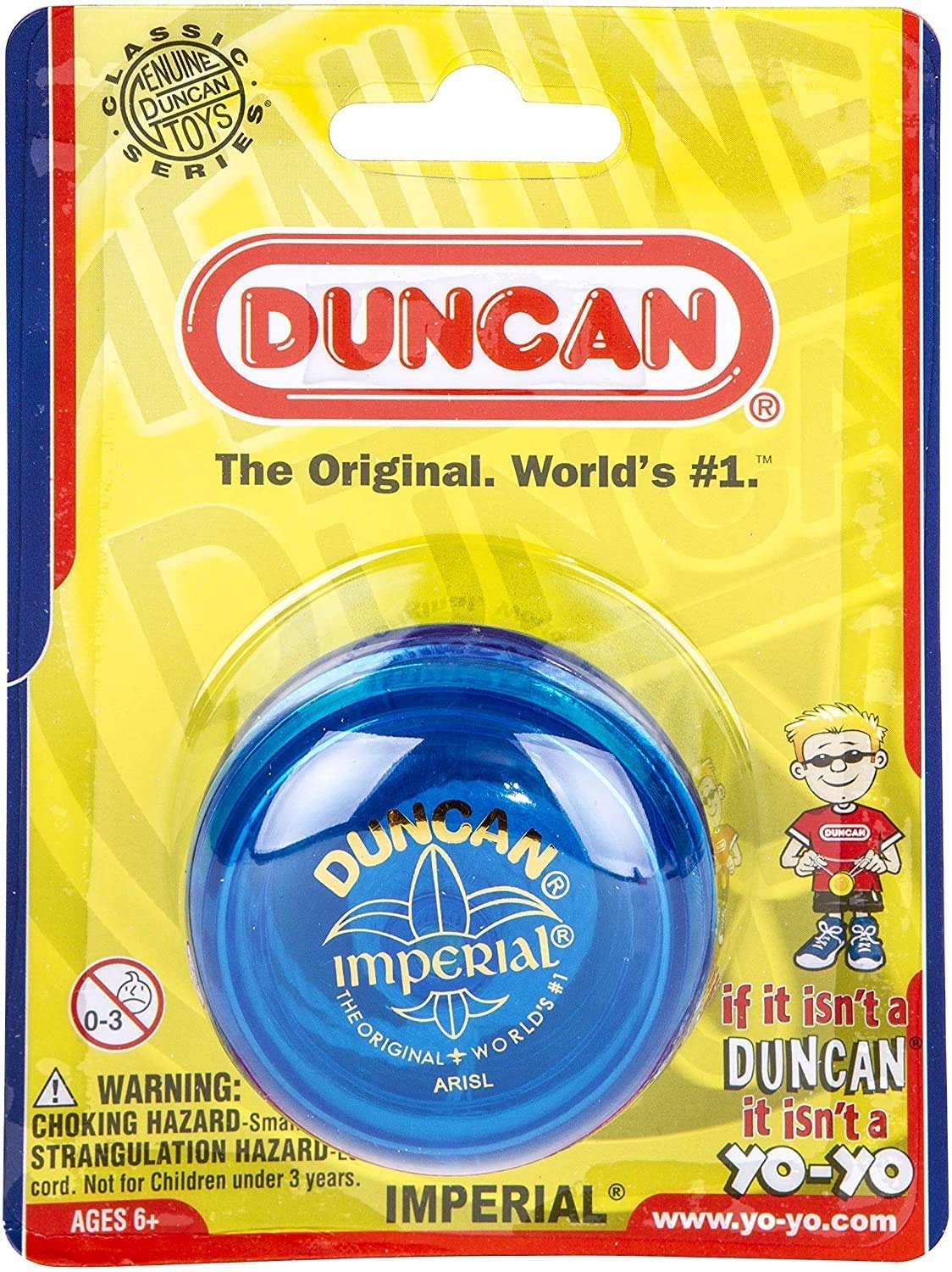 Duncan Toys Imperial Yo-Yo, Beginner Yo-Yo With String, Steel Axle And Plastic Body, Mystery Color