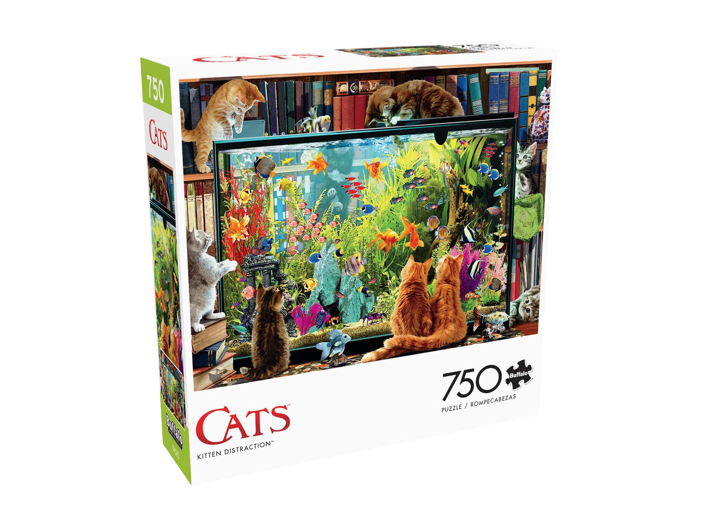Buffalo Games 750 Piece Jigsaw Puzzle - Kitten Distraction - Large Multicolor Paper Puzzle for Adults - Model 17307