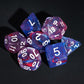 Poludie 7-Die DND Dice Set Polyhedral Dice Set with a Leather Dice Bag, D&D Dice Set for Dungeons and Dragons, RPG Table Games (