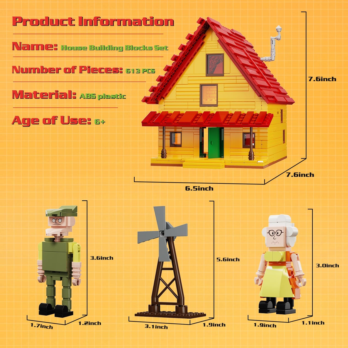 Cowardly Dog House Building Set, Courage Dog House Building Blocks Kit, Creative Toy Girls And Boys Ages 6+ (613 Pieces)