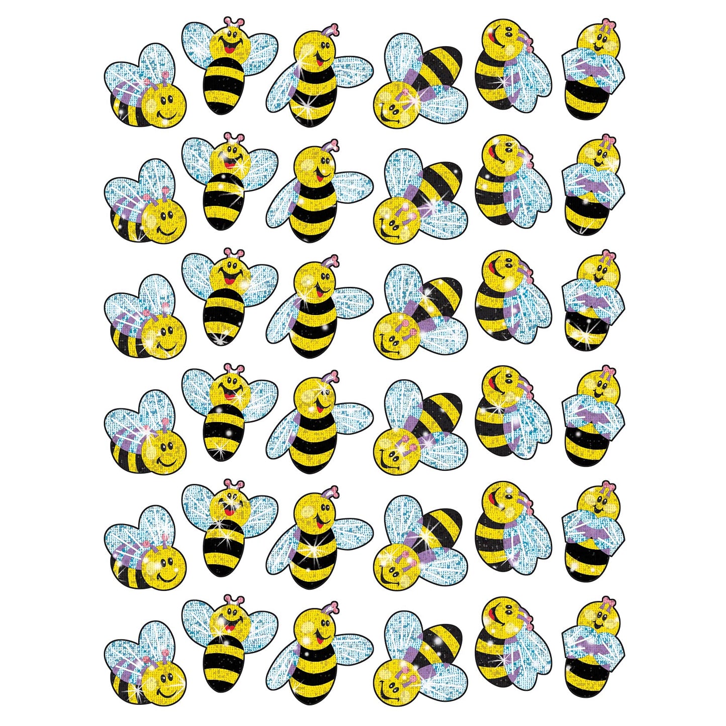 Trend, Inc. Buzzing Bumblebees Sparkle Stickers, 72 CT