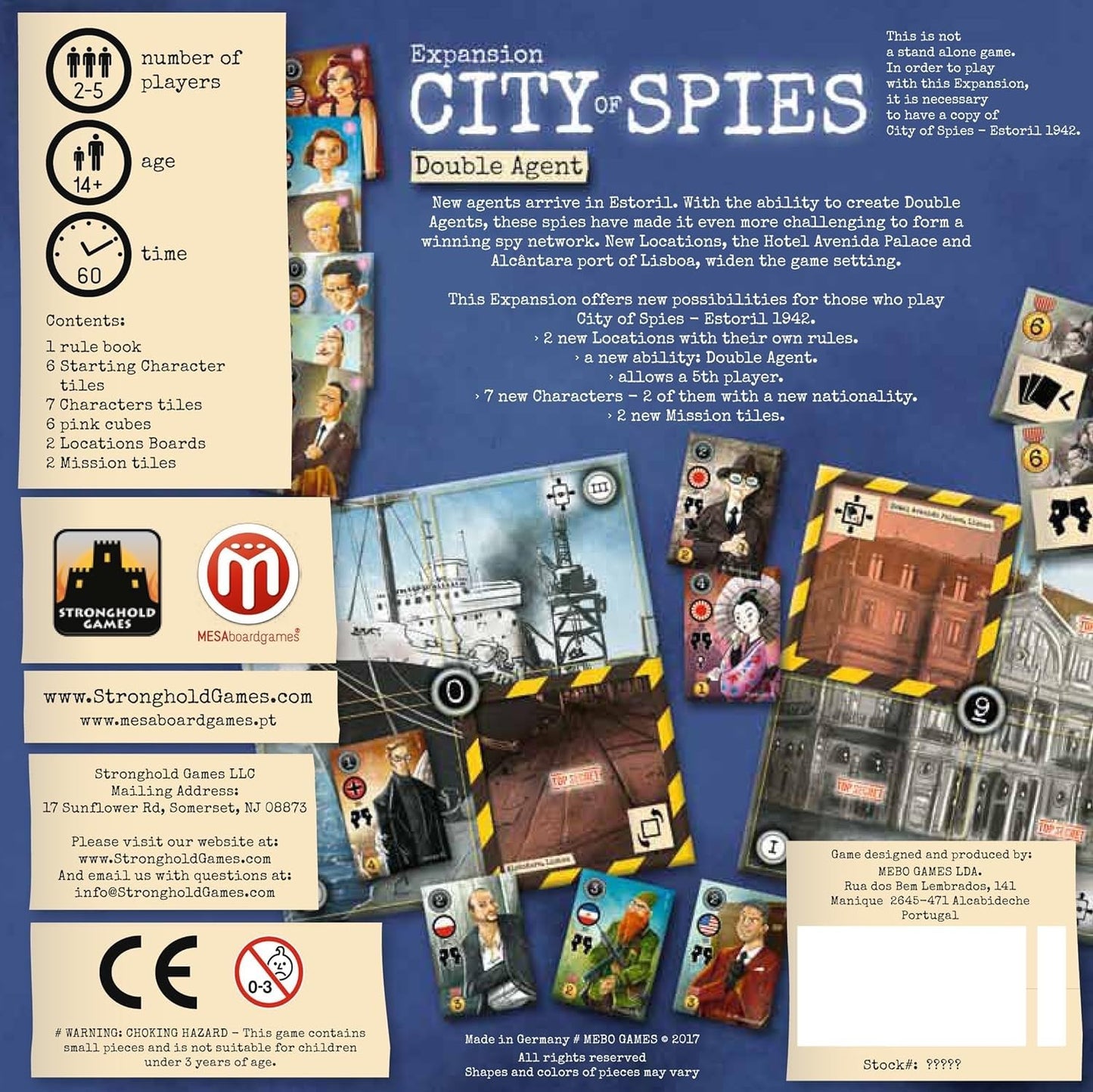 Stronghold Games City Of Spies Double Agents Board Games