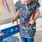 Bumkins Short Sleeve Smock, Toddler Reusable Waterproof Bib For Girls And Boys Age 3-7 Years, Junior Childrens, Kids Paint Apron, Arts, Crafts And Play With Pocket, Soft Fabric, Born This Way Be Kind
