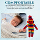 Plushland Plush Sock Monkey Stuffed Animal Toy - 16'' Rainbow, Hand Knitted Gift for Kids, Babies, Teens, Girls and Boys
