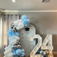 Bezente Pastel Blue Latex Party Balloons - 30 Pack 18 Inch Round Helium Light Blue Baby Blue Balloons For Boys Girls Birthday Ba