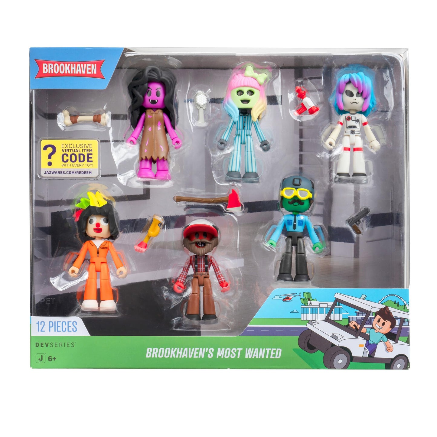 Brookhaven's Most Wanted - Six 2.75-Inch Mix-and-Match Figures with Unique Accessories and limited availability Virtual Item Code