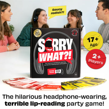 Sorry What - Hilarious Terrible Lip Reading Friends Party Game Based On The Headphone Challenge Tiktok Trend - 2+ Players 40,000