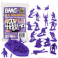 Bmc Marx Plastic Army Men Us Soldiers - Purple 31Pc Ww2 Figures - Made In Usa