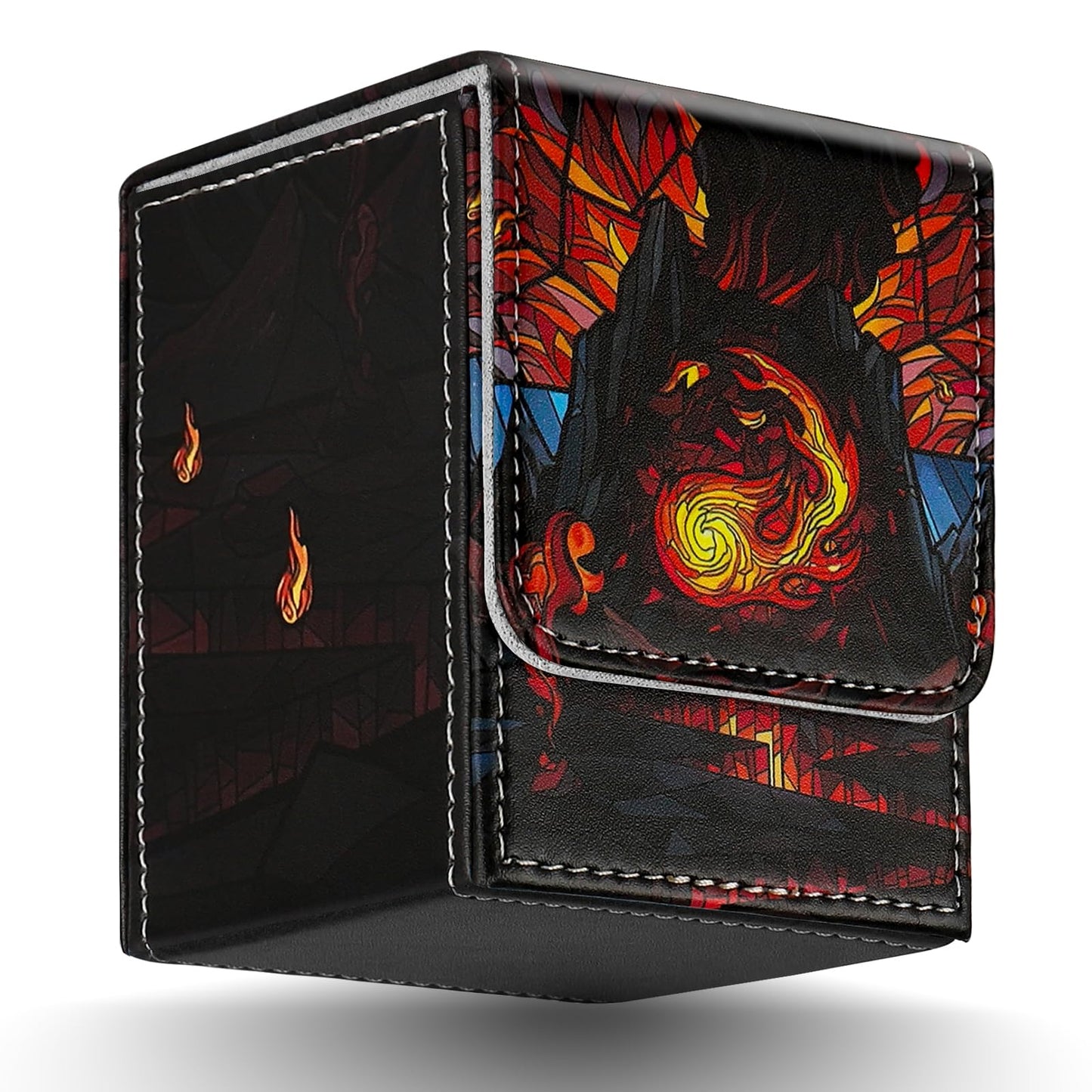 Tcguard Card Deck Box For Mtg Card Storage Box Holds 100 Plus Single Sleeved Cards With Trading Cards Games Tcg Yugioh Etc.(Scar