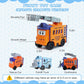 Smzhbf Flip Racers Transformable Cars 4 Pcs Cars For Kids Ages 3-5 Funny Toy Vehicle For Toddlers Pull Back Trucks Cute Christma