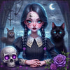 1000pcs Halloween Girl Paper Puzzle - Large Halloween Jigsaw Puzzle Toy mature-themed Game Gift - Family Interactive Game Puzzle DIY Home Decoration Brain Challenge Gift