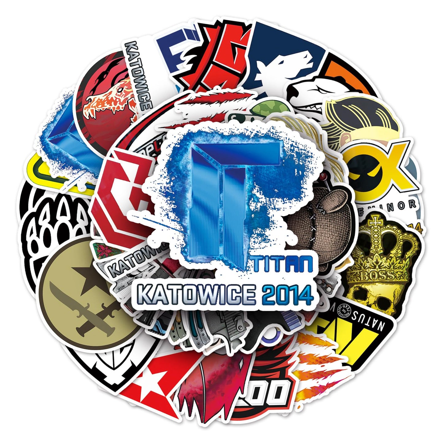 Counter-Strike:Global Offensive Stickers 50Pcs Waterproof, Removable,Cute,Beautiful, Stylish Teen Stickers, Suitable for Boys an