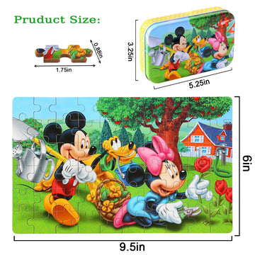 Lelemon Puzzles For Kids Ages 4-8,60 Piece Puzzles For Kids Ages 3-5,Jigsaw Puzzles Kids Puzzles In Metal Box,Educational Puzzle Games Puzzle Toys