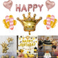 Myubwtf 6 Pieces 23 Inch Large Gold Crown Balloons, Giant Foil Cap Balloon, Aluminum Foil Helium Balloons For Birthday Wedding Party Decorations Anniversary Party Halloween Christmas (23-Inch)