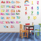 Outus Alphabet Wall Decals - 6 Sheets Peel and Stick Educational Stickers, Assorted Color, Vinyl for Kids' Playroom and Classroom Decor
