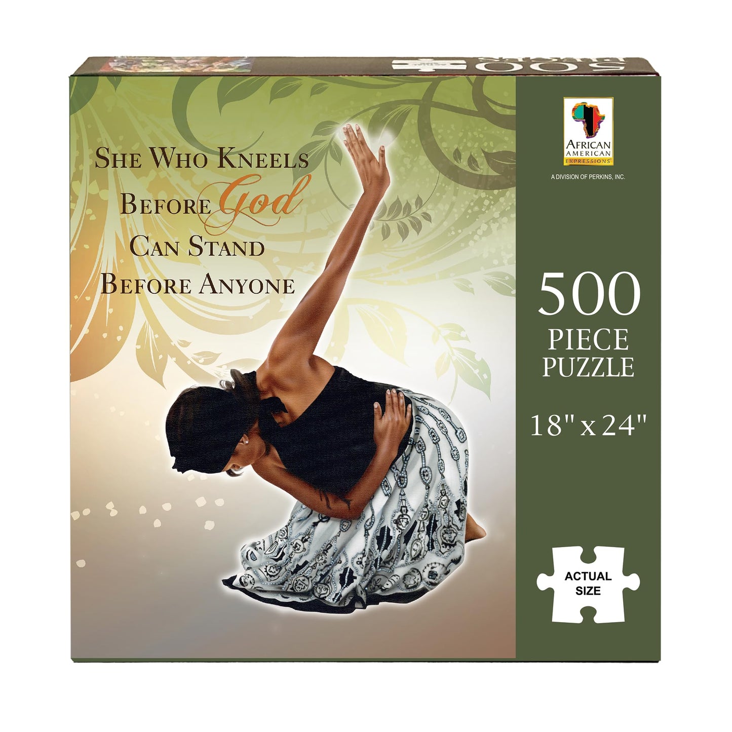 African American Expressions - She Who Kneels Puzzle – 500-Piece Inspirational African American Jigsaw Puzzle For Adults | Stunning Artwork Celebrating Faith And Resilience
