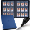 BOMIIPOR Semi Rigid Card Holder Binder  enhanced Card Saver 1 Binder with Sleeves for Trading Cards & Sports Cards Storage - Holds 360 Semi Rigid Card Holders for Grading(Navy Blue)