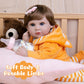 Ekokiz Realistic Baby Dolls 22-Inch Lifelike Baby Dolls Soft Cloth Body Lovely Real Life Reborn Baby Dolls With Clothes And Toy