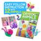 Xxtoys Crystal Growing Terrarium Kit - Crafts For Girls Ages 8-12- Create 12 Animals Science Kit For Kids - Light-Up Crystal Lan