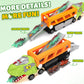 Dinosaur Toys for Kids 3-5, 5-7 Year Old Boys, Big Dinosaur Truck with 10 Mini Car, Dinosaur Cars for Toddlers 3-4 Years, Kids T