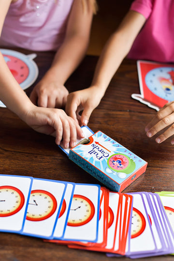 Eeboo: Time Telling Game, Develops Time Telling Skills, Learn To Read A Clock, Includes A Score Pad, 4 Clocks, And 50 Game Cards, For 2 To 4 Players, Perfect For Ages 5 And Up