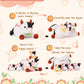 Ikasa Mommy Cow Stuffed Animal Mom And Baby Plush,Cute 17' Soft Small Fluffy Mama Family Set Cuddly Huggable Toy With Little Mini Babies