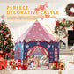 Large Girls Play Tent Princess, Boys Castle Kids Playhouse Indoor Outdoor Toddler Teepee | American Style Design, Age 3-8| Detailed Instructions| Colorful Package| Christmas Birthday Gift Pink