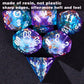 Gradual Purple Blue Moon Liquid Core Dnd Dice Set For Role Playing Games, Galaxy Dungeons And Dragons Dice Set For Gifts, Rpg Li