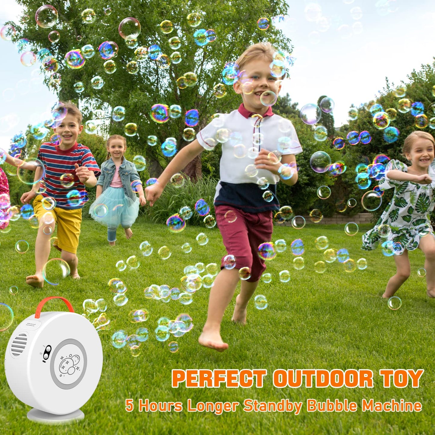 Bubble Machine Automatic Bubble Blower for Kids Toddlers Rechargeable Battery Portable Bubble Maker Electric Bubble Machine Auto