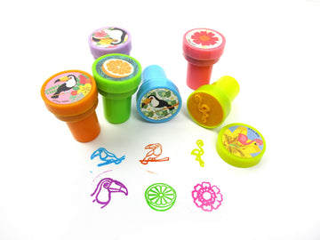 TINYMILLS 24 Pcs Flamingo Tropical Luau Stampers for Kids