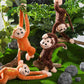 Libima 12 Pack 17.8 Inch Hanging Monkey Stuffed Animals Large Stuffed Monkey Plush Toy With Hook And Loop Fastener Hands Realist